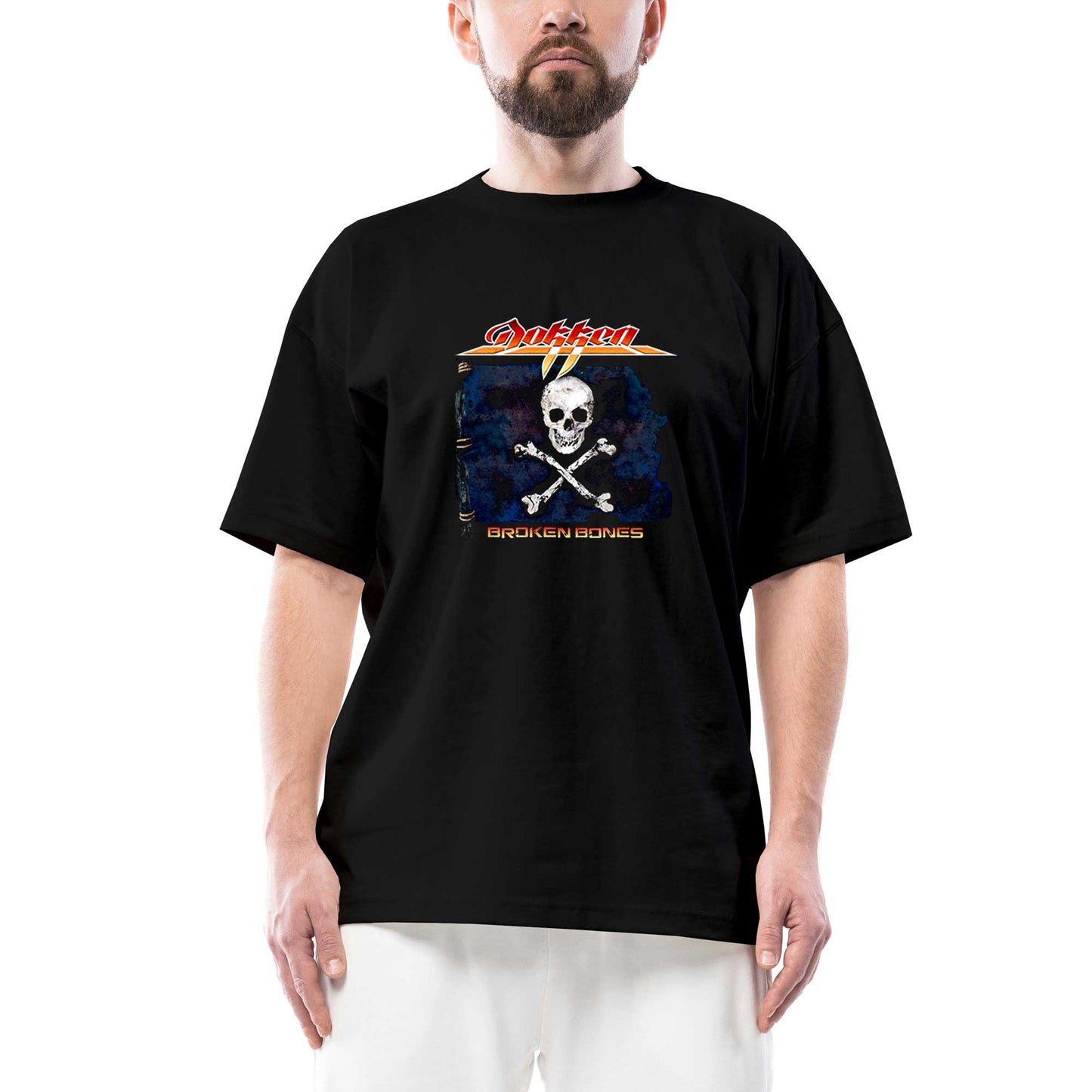 Dokken Broken Bones Oversize Siyah Tişört