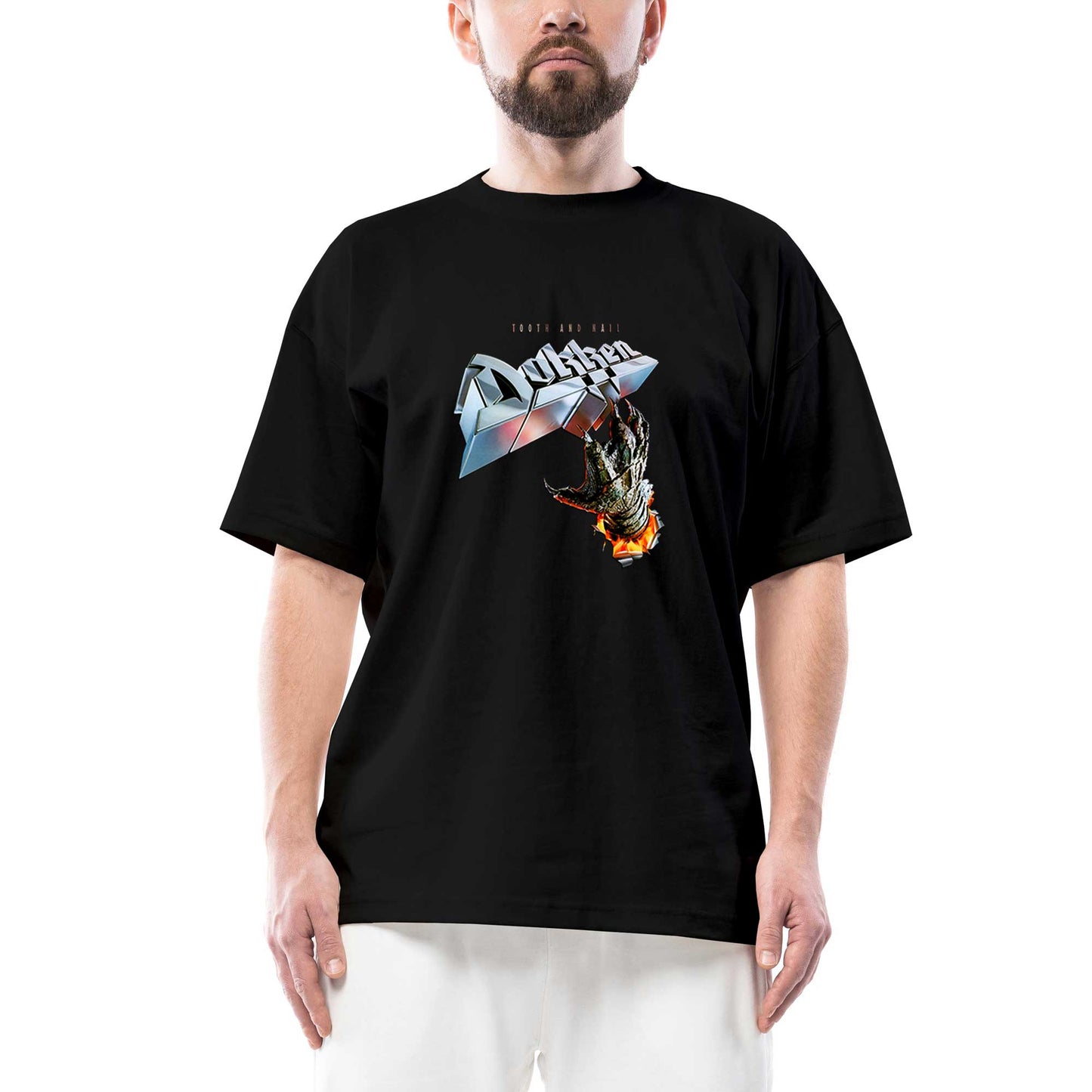 Dokken Tooth And Nail Oversize Siyah Tişört