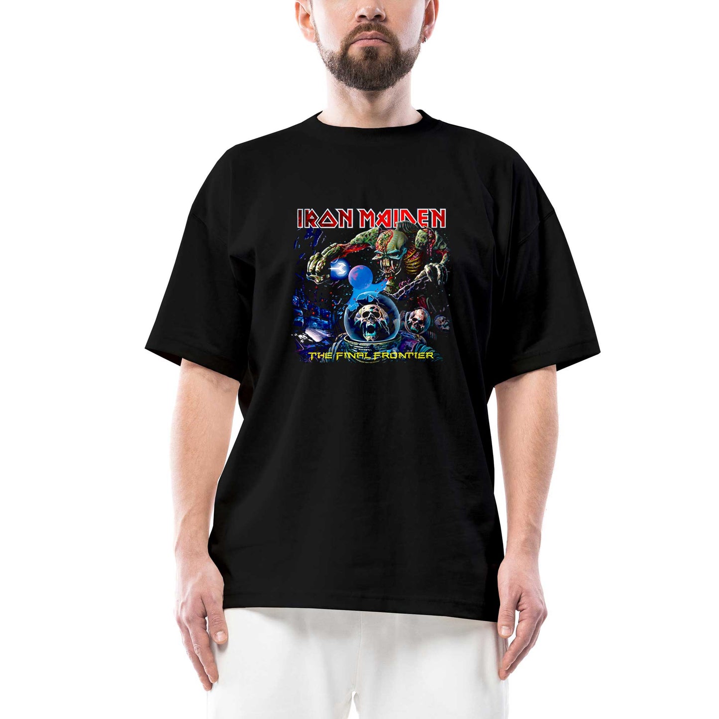 Iron Maiden The Final Frontier Oversize Siyah Tişört