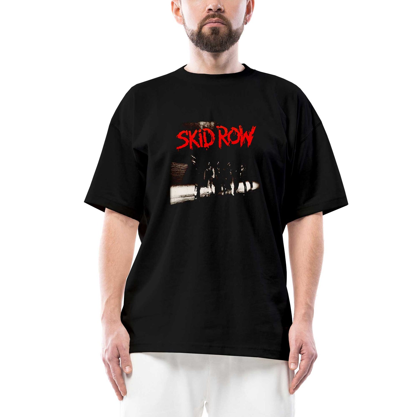 Skid Row Albüm Oversize Siyah Tişört