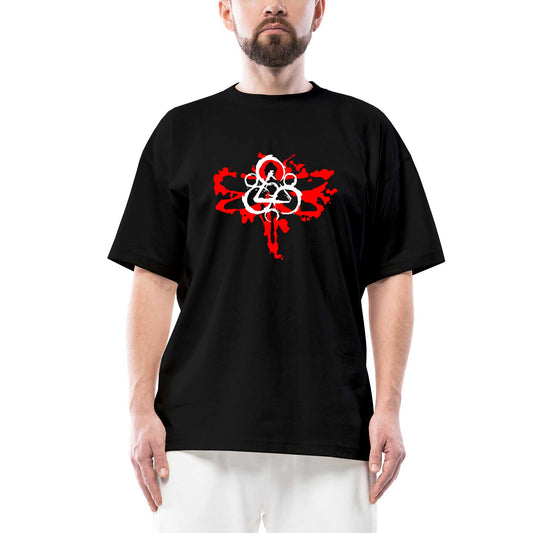 Coheed and Cambria Butterfly Logo Oversize Siyah Tişört