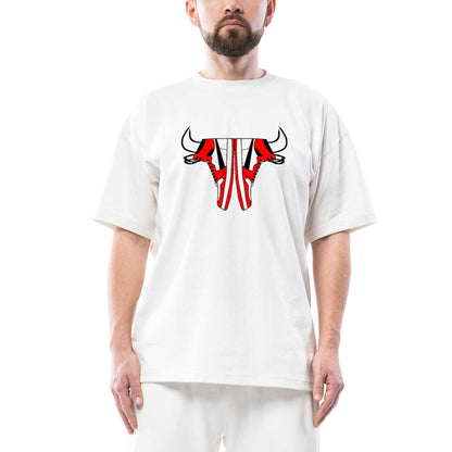 Chicago Bulls Shoes Oversize Beyaz Tişört