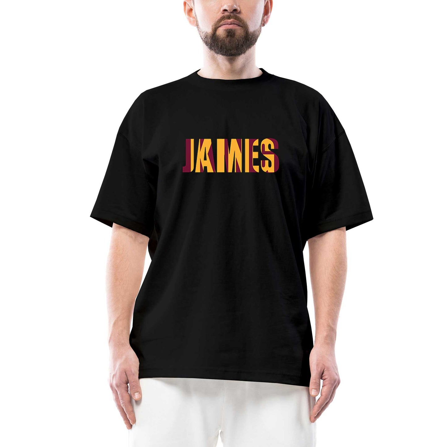 Lebron James Yazı Oversize Siyah Tişört
