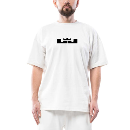 Lebron James Logo Oversize Beyaz Tişört