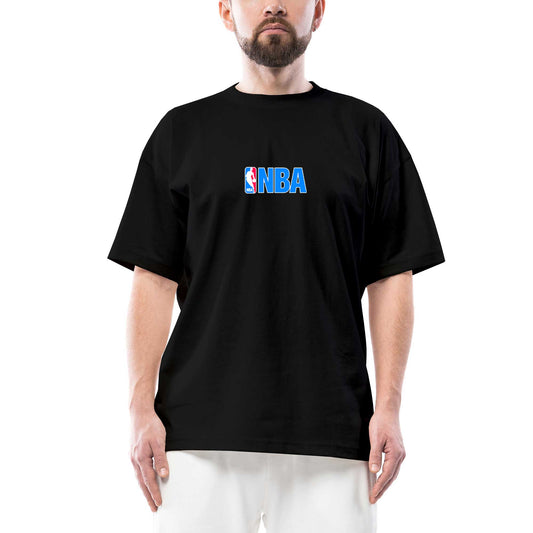 NBA Logo Oversize Siyah Tişört