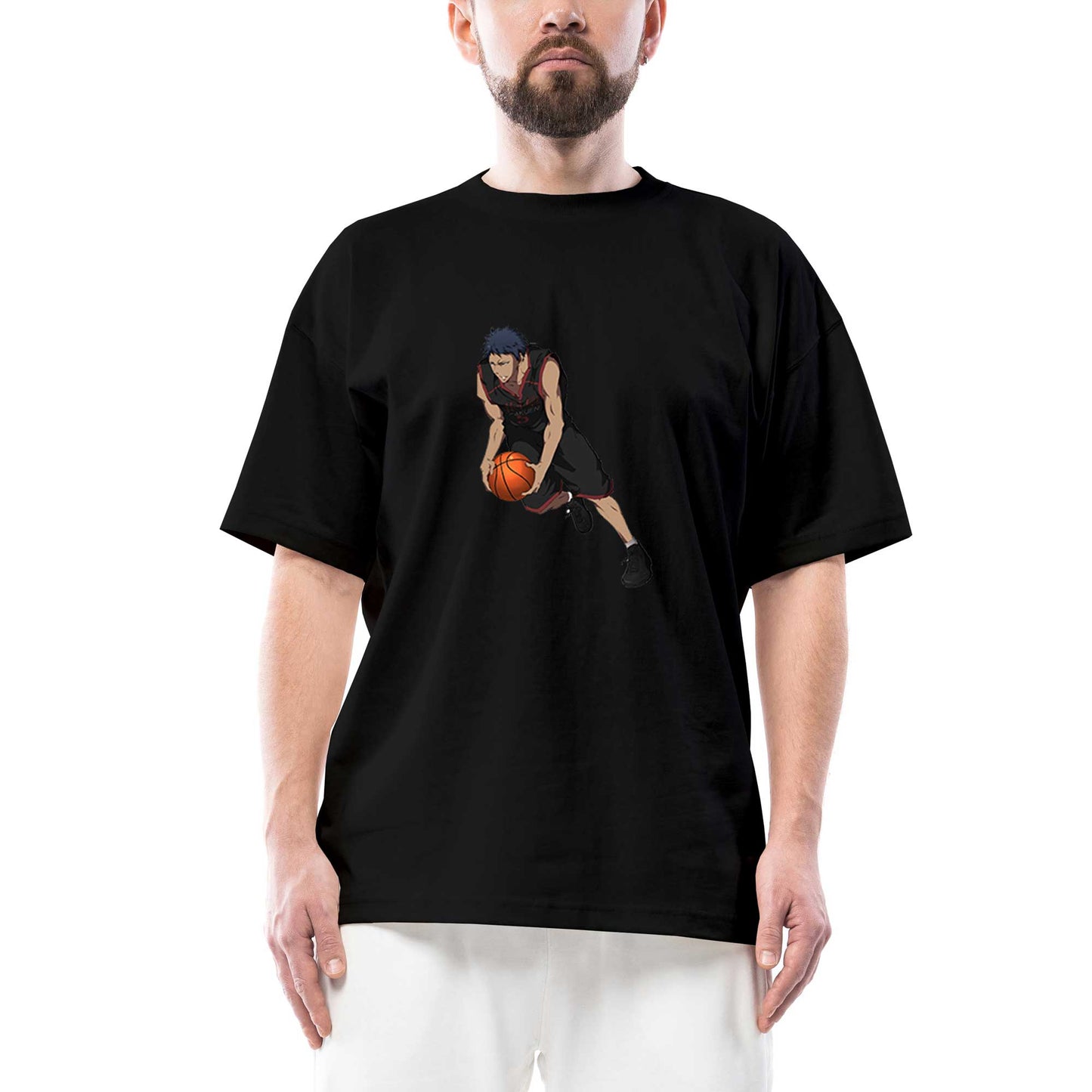 Black Baller Anime Oversize Siyah Tişört
