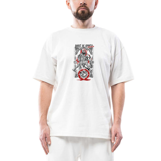 God of War Valhalla Oversize Beyaz Tişört