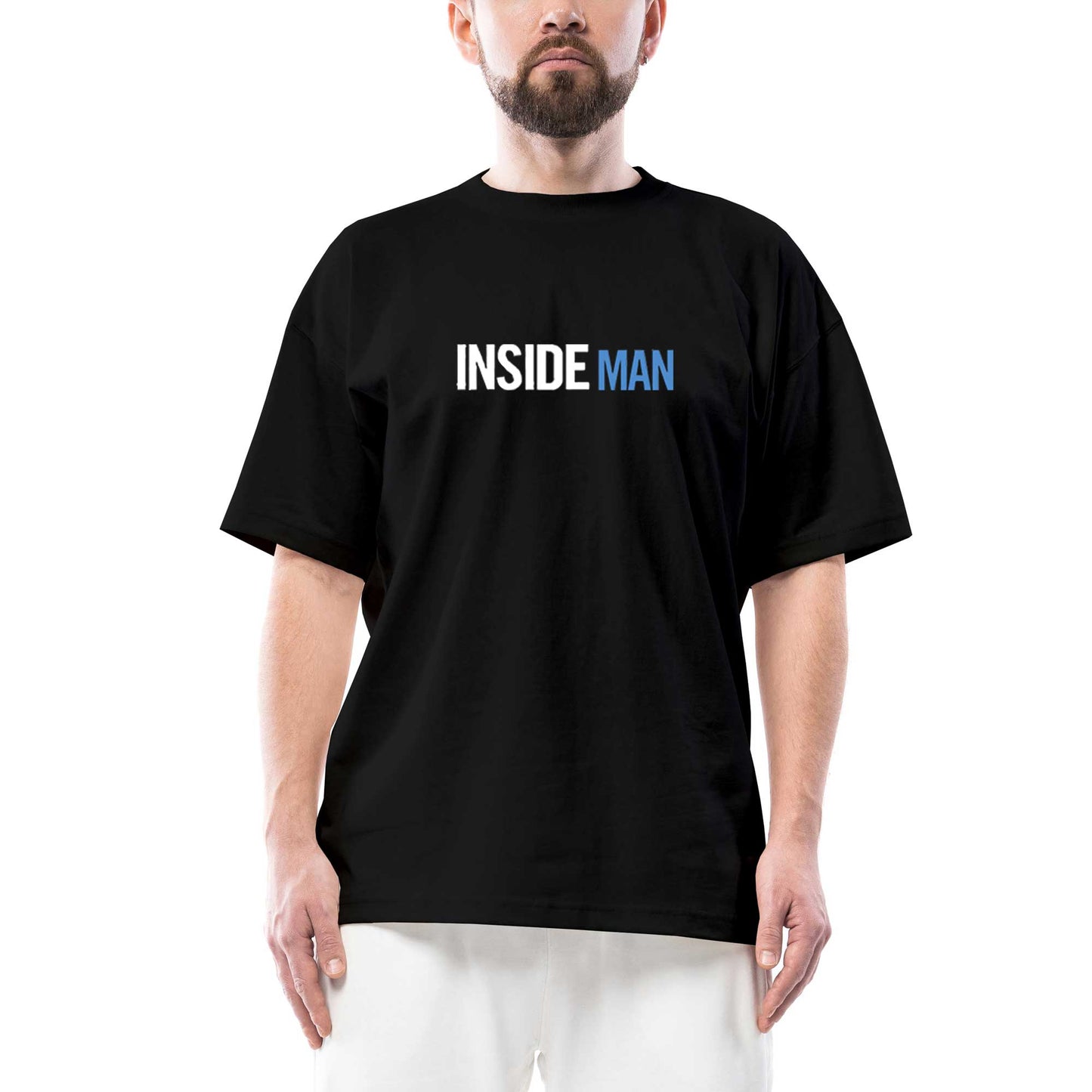 Insade Man Blue Oversize Beyaz Tişört