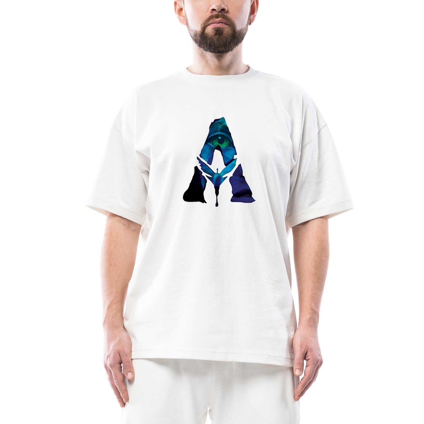 Avatar The Way Of Water Logo Oversize Beyaz Tişört