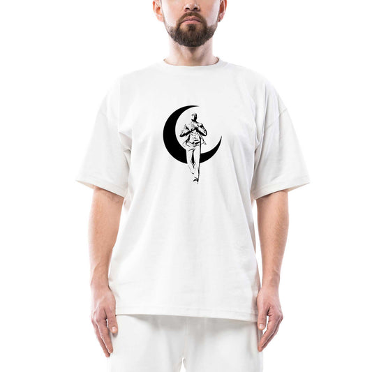 Moon Knight Sketch Oversize Beyaz Tişört
