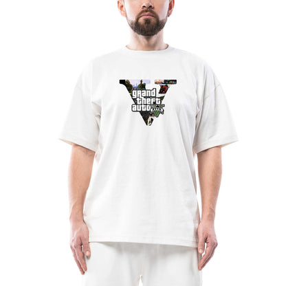 Grand Theft Auto Five Oversize Beyaz Tişört