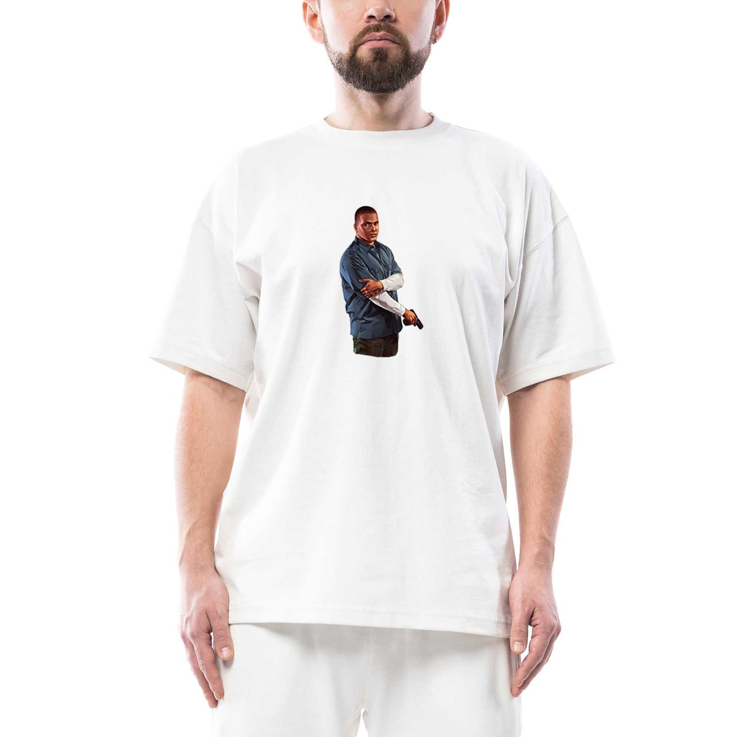 GTA Rifleman Human Oversize Beyaz Tişört