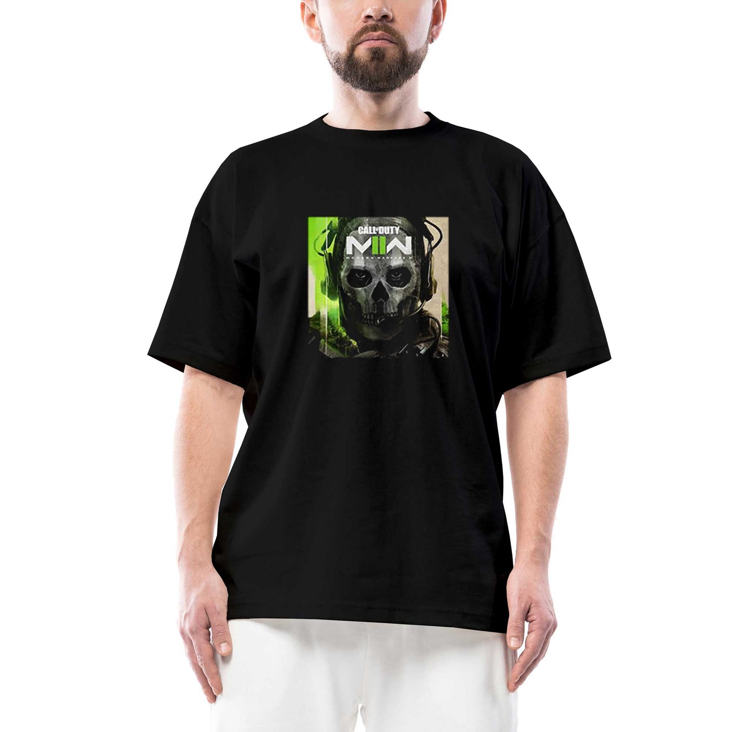 Call Of Duty Modern Warfare II Ghost Oversize Siyah Tişört