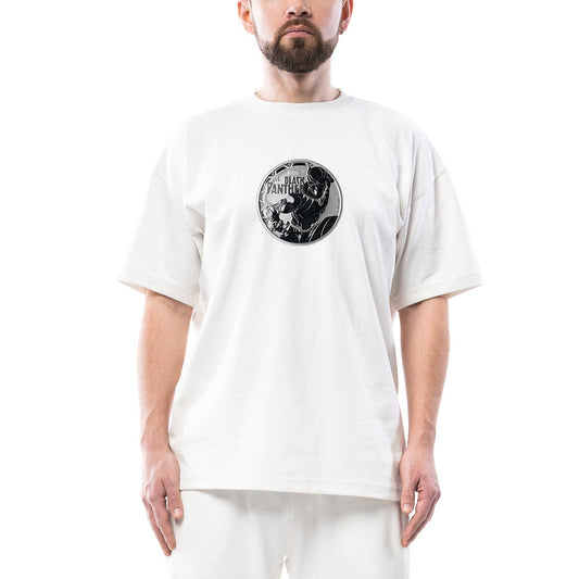 Marvel Black Panter Circle Oversize Beyaz Tişört