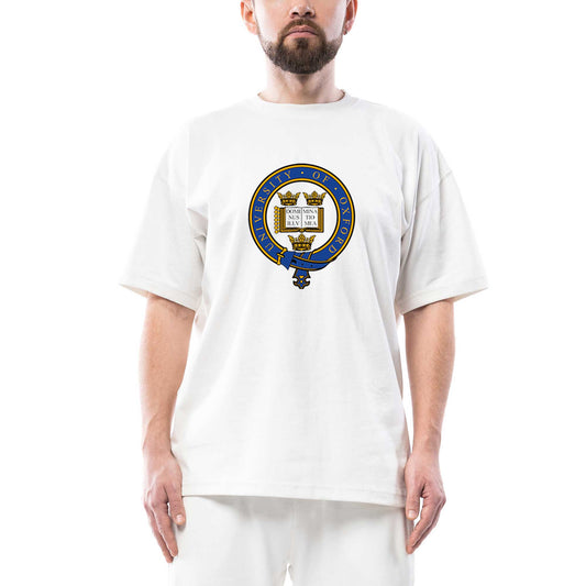 University Of Oxford Logo Oversize Beyaz Tişört