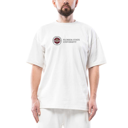 Florida State University Logo Oversize Beyaz Tişört