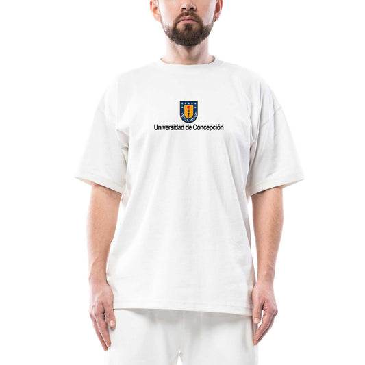Concepcion University Logo Oversize Beyaz Tişört