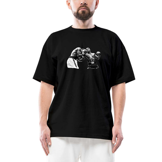 Mike Tyson Art Of Fight Oversize Siyah Tişört