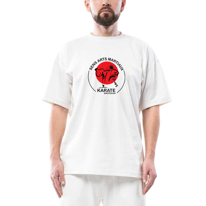 Karete Shotokan Red Circle Oversize Beyaz Tişört