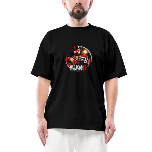 Red Dead Redemption 2 Classic Oversize Siyah Tişört