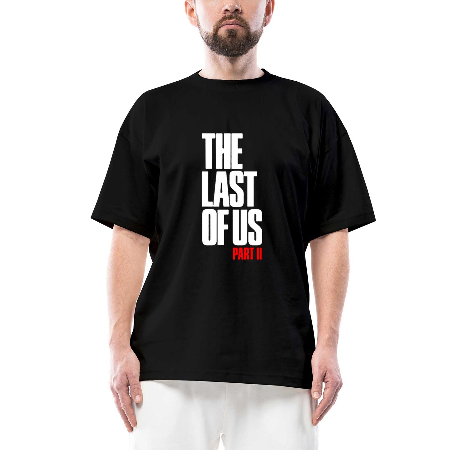 The Last Of Us Part 2 Yazı Oversize Siyah Tişört