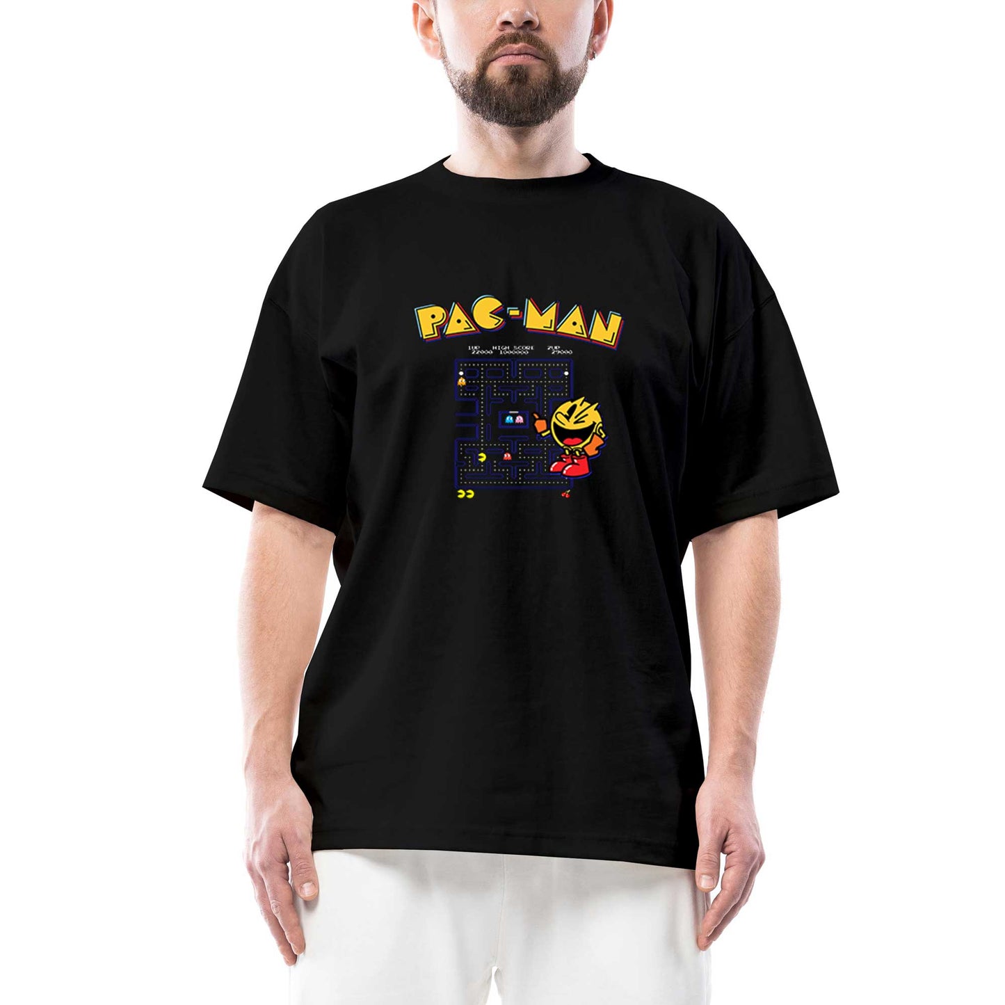 Pac Man Eighties Oversize Siyah Tişört