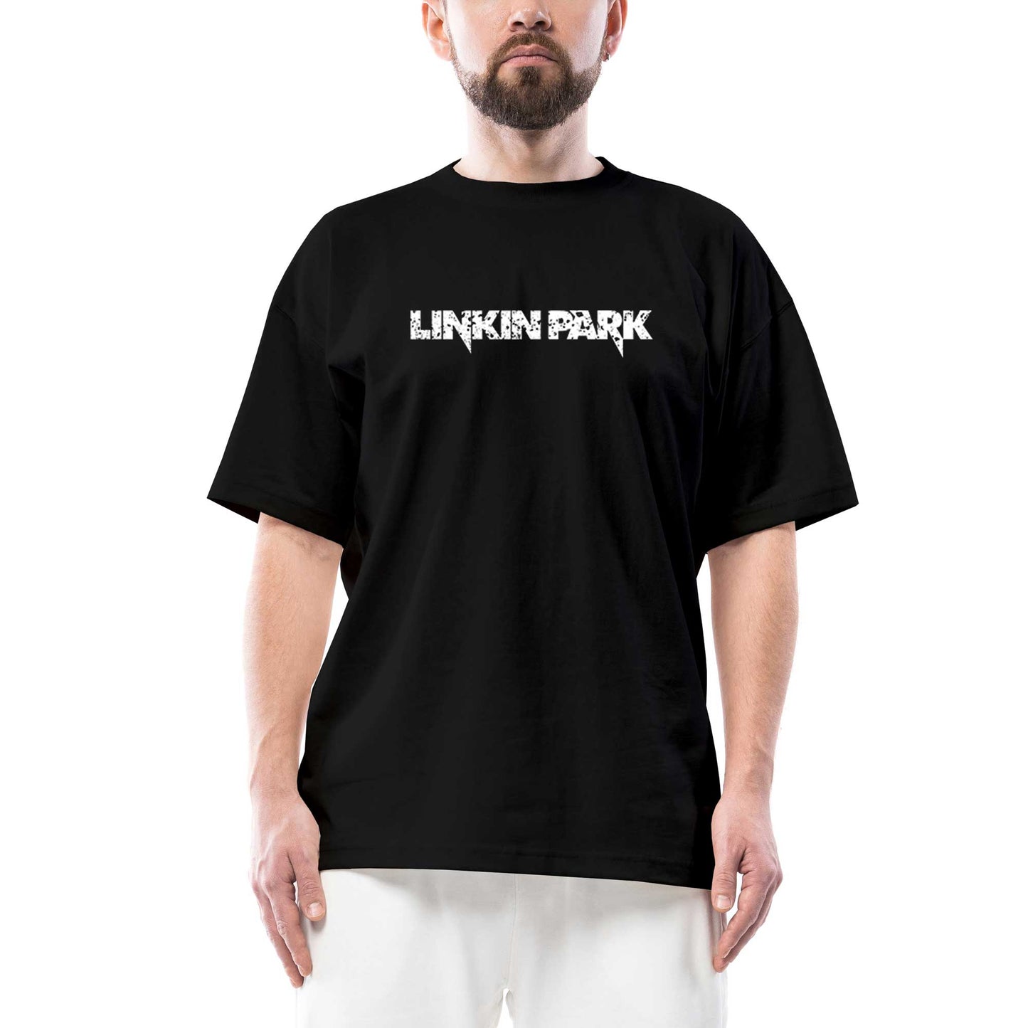 Linkin Park Yazı Oversize Siyah Tişört