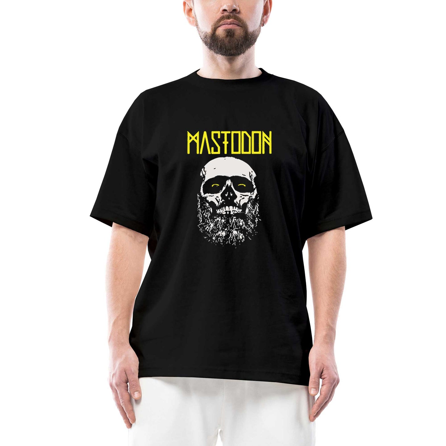Mastodon Skull Oversize Siyah Tişört