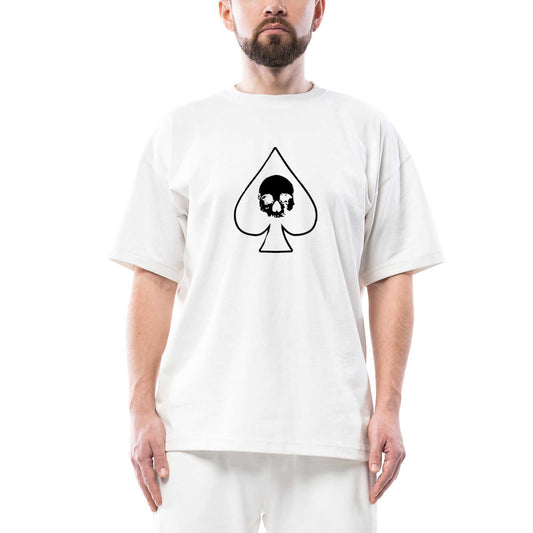 Motörhead Ace Of Spades Maça Oversize Beyaz Tişört