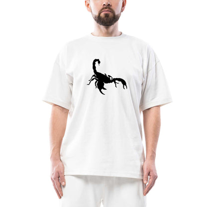 Scorpions Logo White Oversize Beyaz Tişört