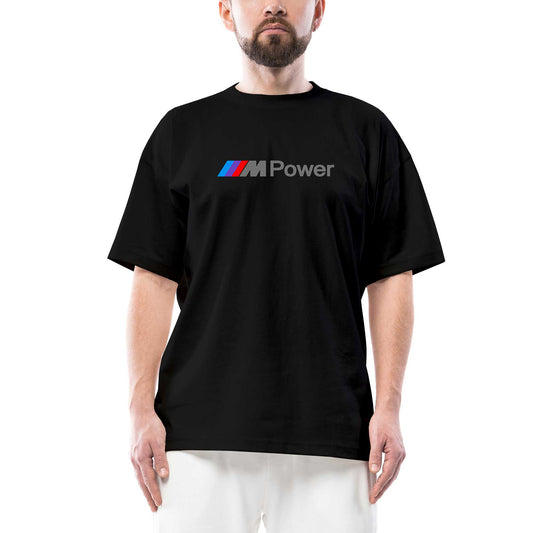 BMW M Power Text Oversize Siyah Tişört