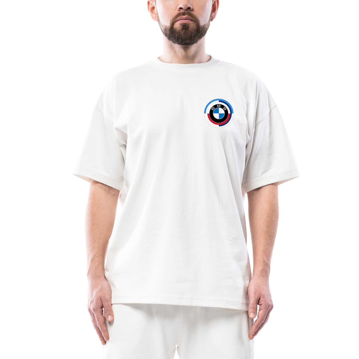 BMW New Logo 2023 Oversize Beyaz Tişört