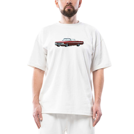 Chevrolet Impala SS Oversize Beyaz Tişört
