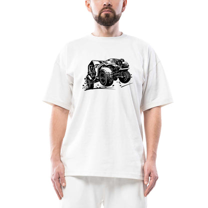 Jeep Off Road Oversize Beyaz Tişört
