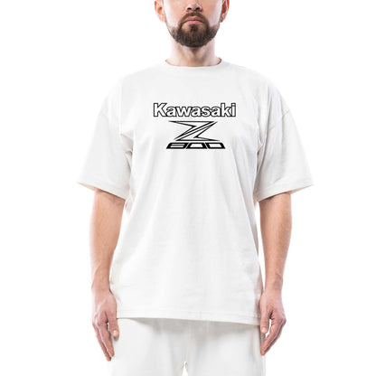 Kawasaki Z800 Text Oversize Beyaz Tişört