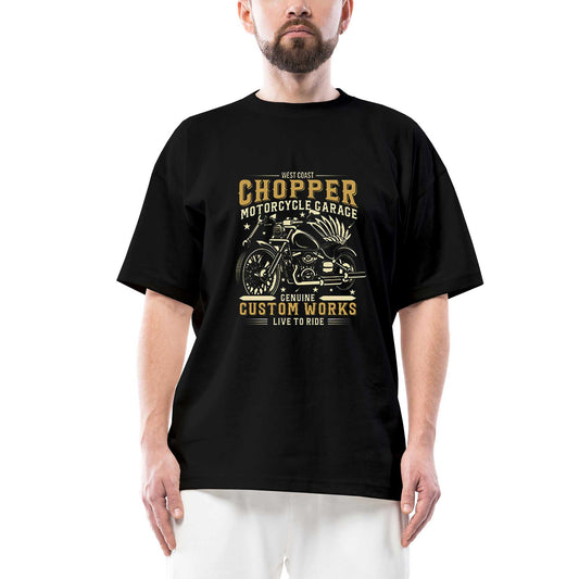 West Coast Chopper Motorcycle Oversize Siyah Tişört