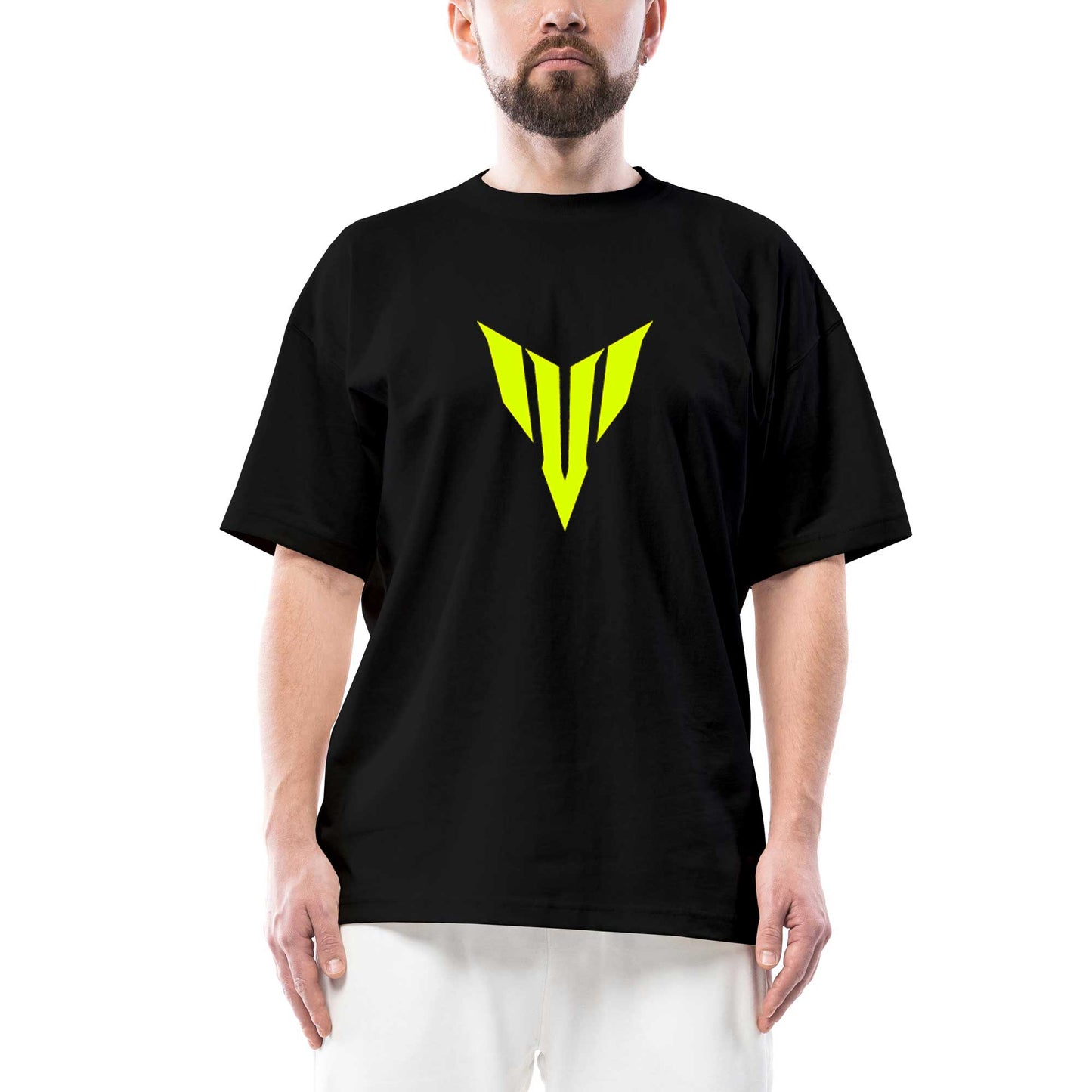 Yamaha Neon Logo Oversize Siyah Tişört