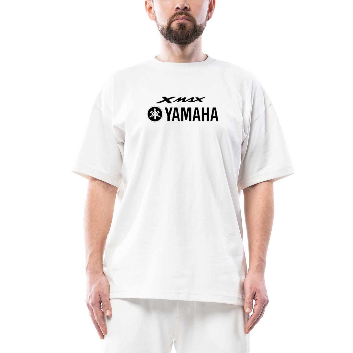 Yamaha Xmax Text Oversize Beyaz Tişört