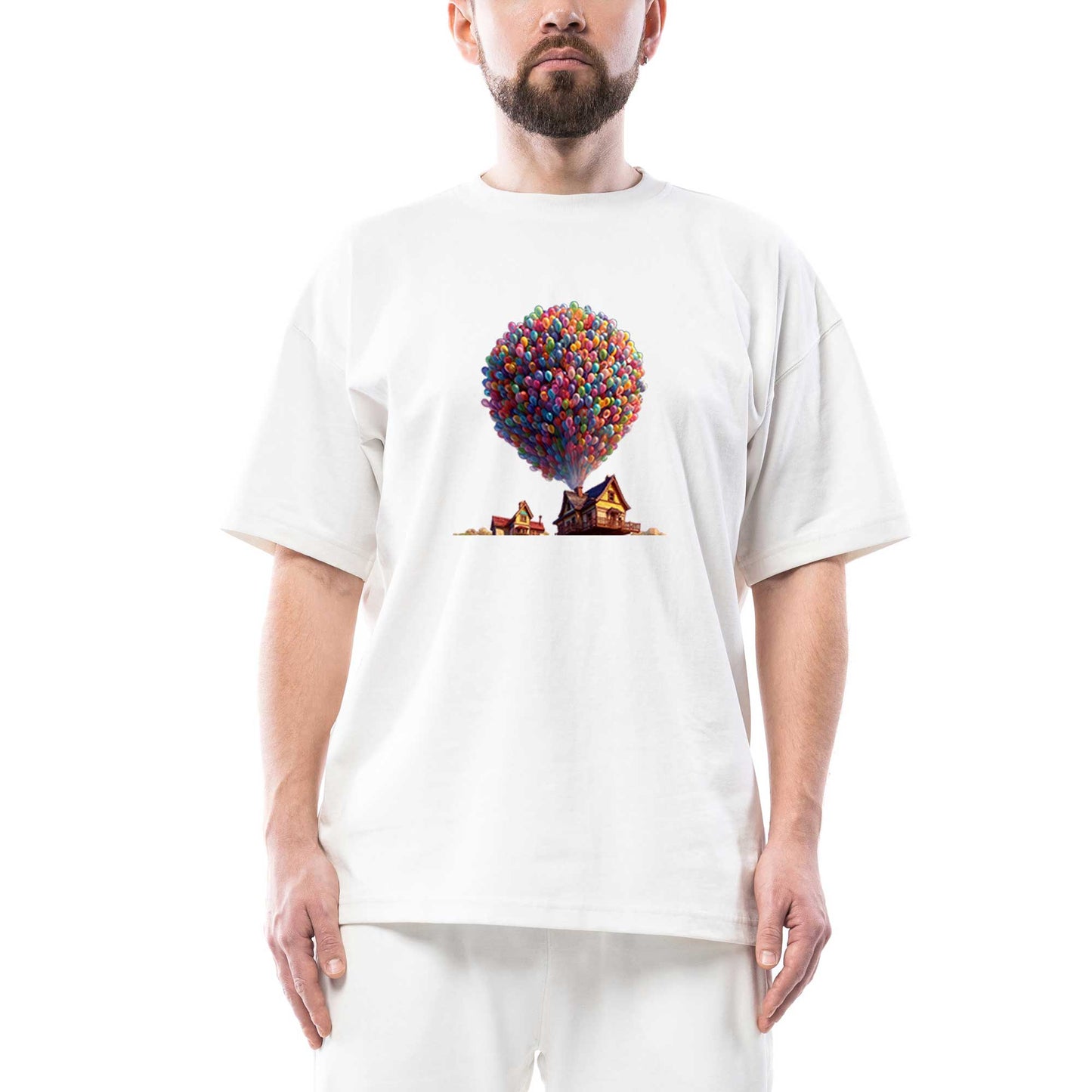 Balloon House Oversize Beyaz Tişört