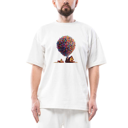 Balloon House Oversize Beyaz Tişört