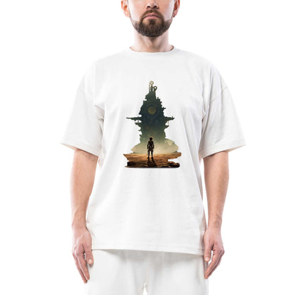 Last Warrior Oversize Beyaz Tişört