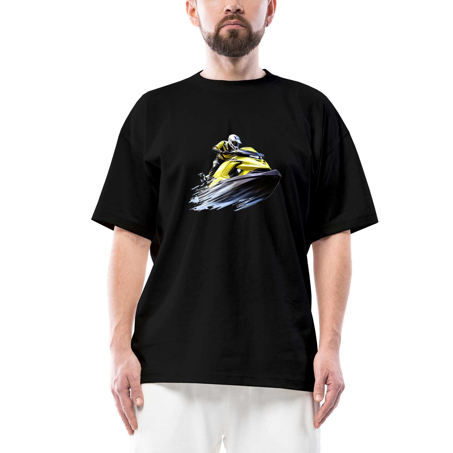 Jetski Tour Oversize Siyah Tişört