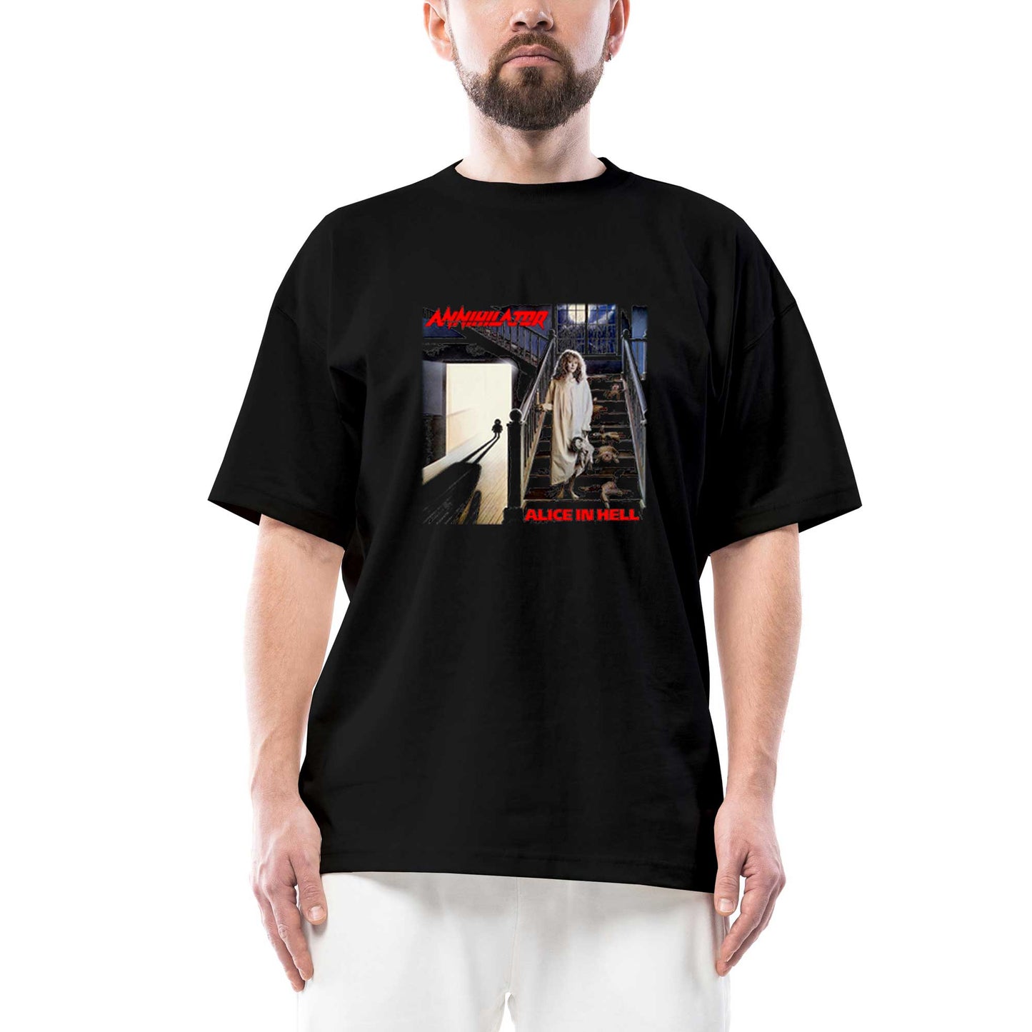 Annihilator Alice in Hell Oversize Siyah Tişört
