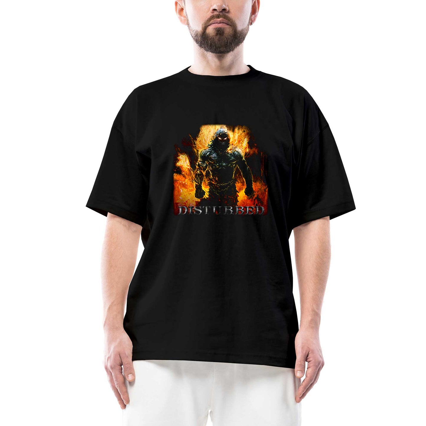 Disturbed Indestructible Oversize Siyah Tişört