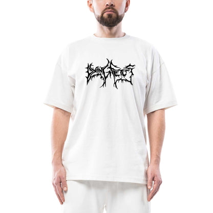 Dying Fetus Text Oversize Beyaz Tişört