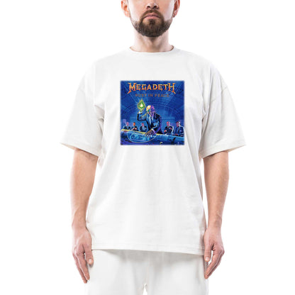 Megadeth Rust in Peace Oversize Beyaz Tişört