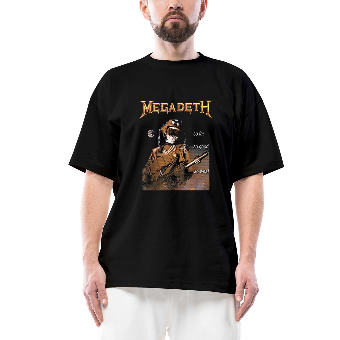 Megadeth So Far So Good Oversize Siyah Tişört