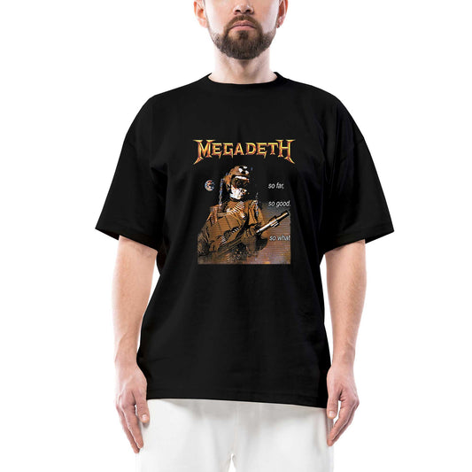 Megadeth So Far So Good Oversize Siyah Tişört