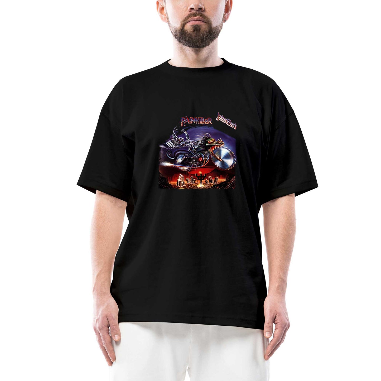 Judas Priest Painkiller Oversize Siyah Tişört