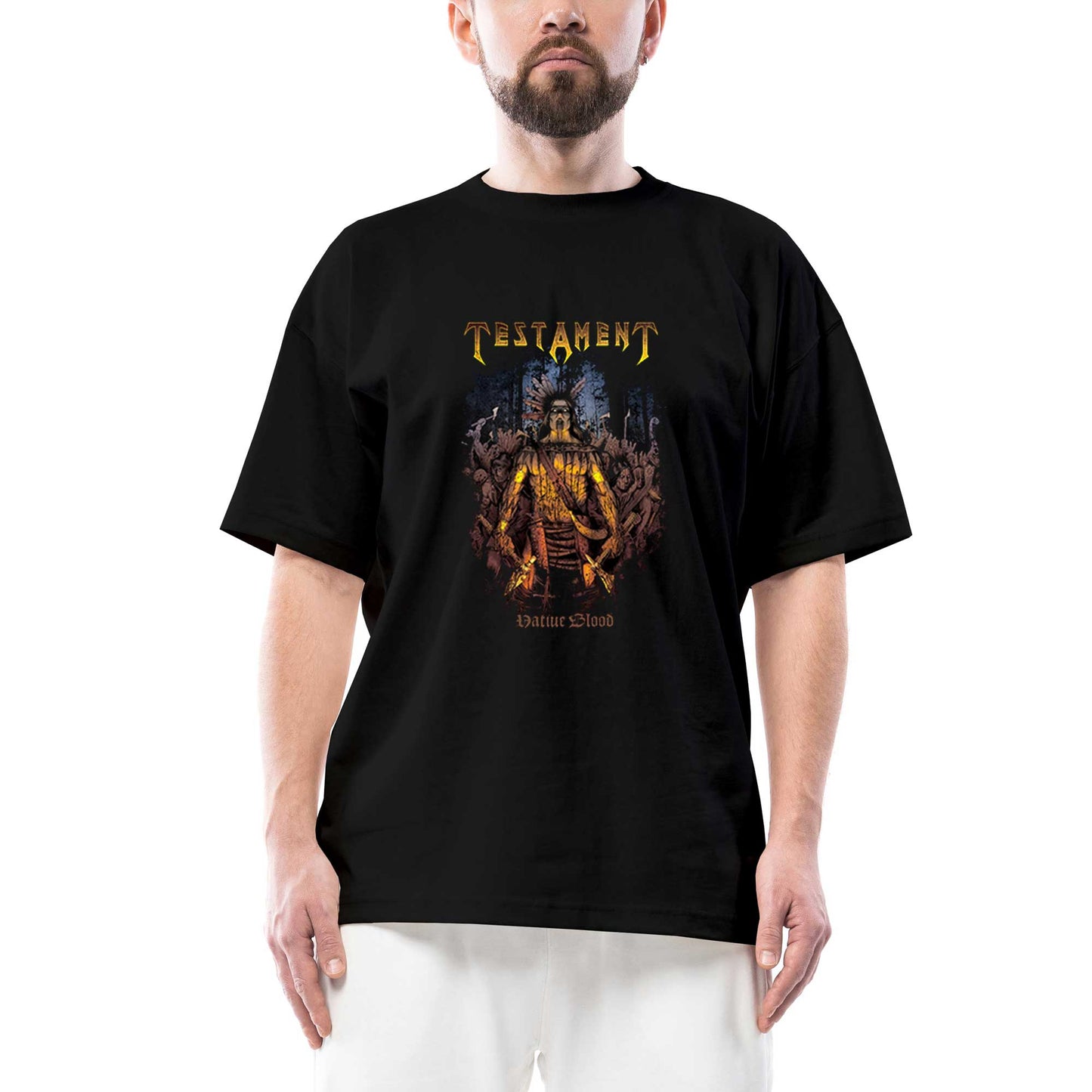Testament Native Blood Oversize Siyah Tişört